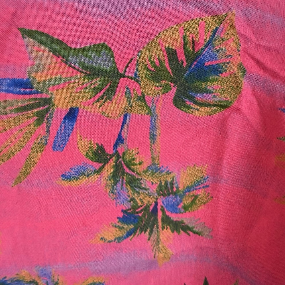 FRESH PRODUCE XS/S Pink Off Shore Front Pocket Tunic Tropical Floral EUC - Picture 4 of 5